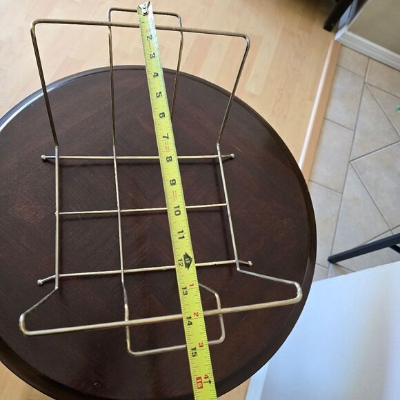 Vintage MID CENTURY MODERN BRASS Wire Megazine Rack - Picture 9 of 10